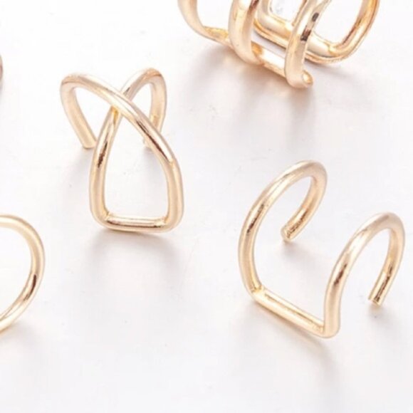 Minimalist Boho Double Twist NoPierce Cuff Earring - Picture 4 of 6